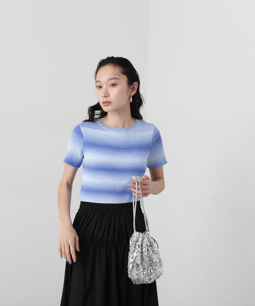 N.（N. Natural Beauty Basic）（エヌエヌナチュラルビューティーベーシック）の「グラデーションボーダーニット（ニット/セーター・レディース・イエロー系その他/ブルー系その他・MEDIUM）」の14枚目の写真