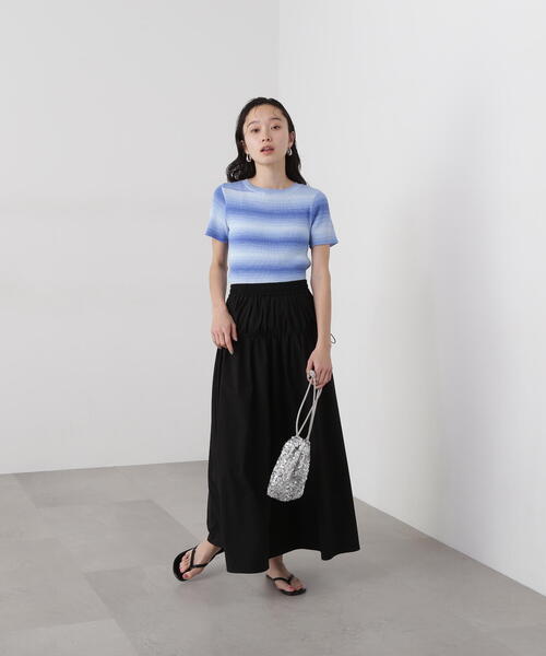 N.（N. Natural Beauty Basic）（エヌエヌナチュラルビューティーベーシック）の「グラデーションボーダーニット（ニット/セーター・レディース・イエロー系その他/ブルー系その他・MEDIUM）」の18枚目の写真