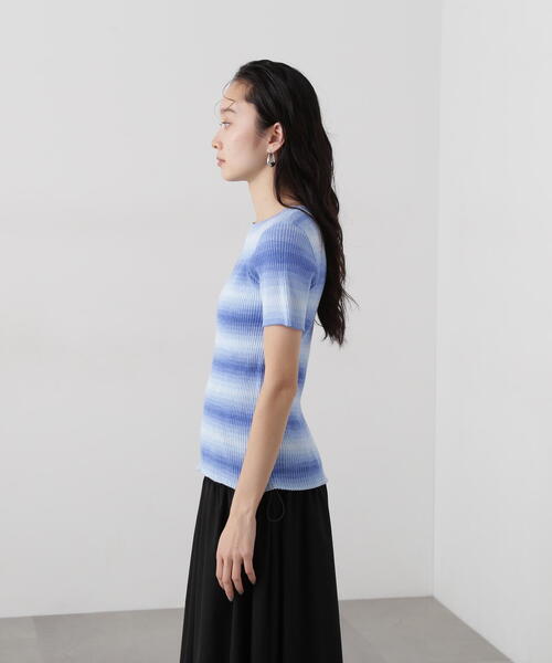 N.（N. Natural Beauty Basic）（エヌエヌナチュラルビューティーベーシック）の「グラデーションボーダーニット（ニット/セーター・レディース・イエロー系その他/ブルー系その他・MEDIUM）」の21枚目の写真