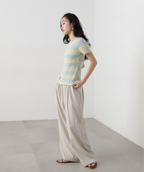 N.（N. Natural Beauty Basic）（エヌエヌナチュラルビューティーベーシック）の「グラデーションボーダーニット（ニット/セーター・レディース・イエロー系その他/ブルー系その他・MEDIUM）」の5枚目の写真