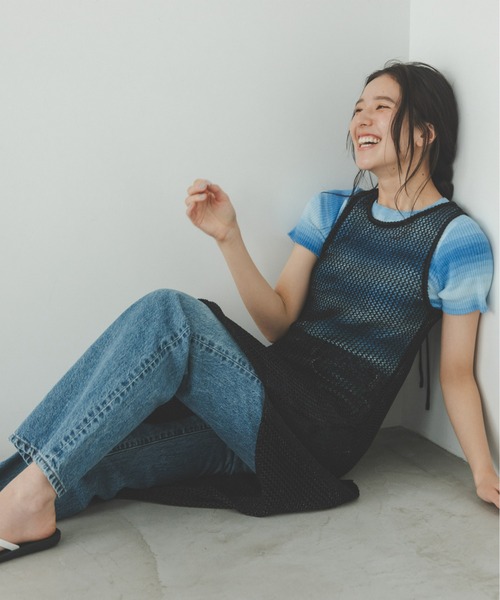 N.（N. Natural Beauty Basic）（エヌエヌナチュラルビューティーベーシック）の「グラデーションボーダーニット（ニット/セーター・レディース・イエロー系その他/ブルー系その他・MEDIUM）」の10枚目の写真