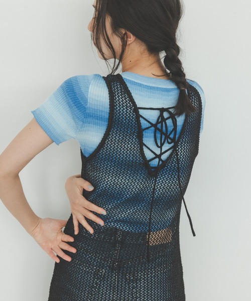 N.（N. Natural Beauty Basic）（エヌエヌナチュラルビューティーベーシック）の「グラデーションボーダーニット（ニット/セーター・レディース・イエロー系その他/ブルー系その他・MEDIUM）」の11枚目の写真