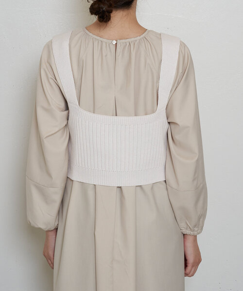 Jena espace merveilleux（ジェナ　エスパスメルヴェイユ）の「【さわ企画】【WEB限定】ビスチェ付きフレアワンピース（ワンピース・レディース・オフホワイト/ブラック/ベージュ/ブルー・FREE）」の6枚目の写真