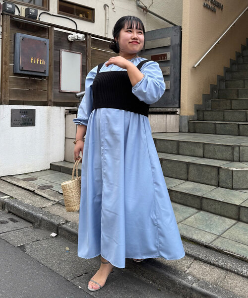 Jena espace merveilleux（ジェナ　エスパスメルヴェイユ）の「【さわ企画】【WEB限定】ビスチェ付きフレアワンピース（ワンピース・レディース・オフホワイト/ブラック/ベージュ/ブルー・FREE）」の19枚目の写真