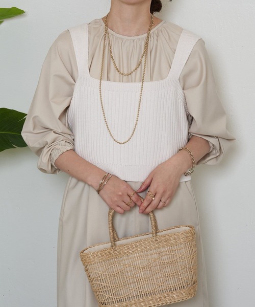 Jena espace merveilleux（ジェナ　エスパスメルヴェイユ）の「【さわ企画】【WEB限定】ビスチェ付きフレアワンピース（ワンピース・レディース・オフホワイト/ブラック/ベージュ/ブルー・FREE）」の4枚目の写真