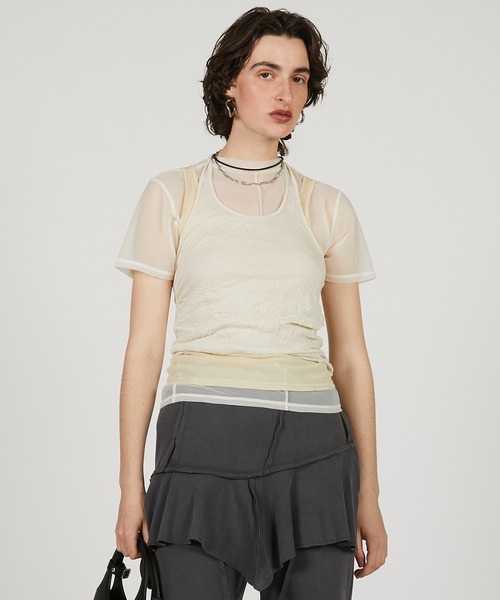トリプルレイヤードホルタートップ / Triple Layered Halter Top