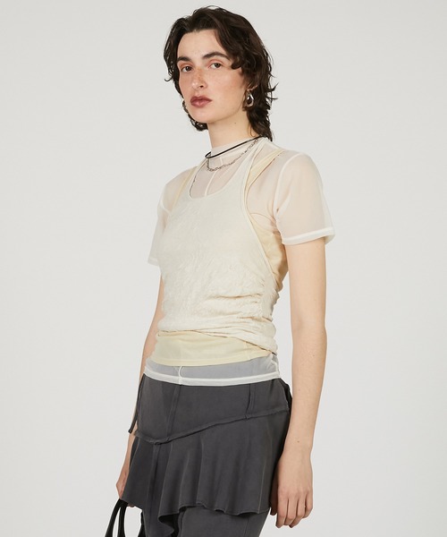 PRANK PROJECT(プランクプロジェクト)の「トリプルレイヤードホルタートップ / Triple Layered Halter Top(その他トップス・レディース・ホワイト/ブラック/グレー・FREE)」の21枚目の写真