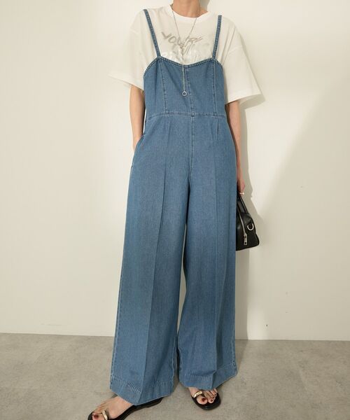 AMERICAN HOLIC（アメリカンホリック）の「デニムサロペット（サロペット/オーバーオール・レディース・インディゴブルー/ライトインディゴブルー・M/L）」の17枚目の写真