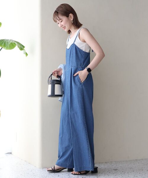 AMERICAN HOLIC（アメリカンホリック）の「デニムサロペット（サロペット/オーバーオール・レディース・インディゴブルー/ライトインディゴブルー・M/L）」の21枚目の写真