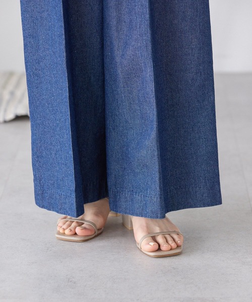 AMERICAN HOLIC（アメリカンホリック）の「デニムサロペット（サロペット/オーバーオール・レディース・インディゴブルー/ライトインディゴブルー・M/L）」の3枚目の写真