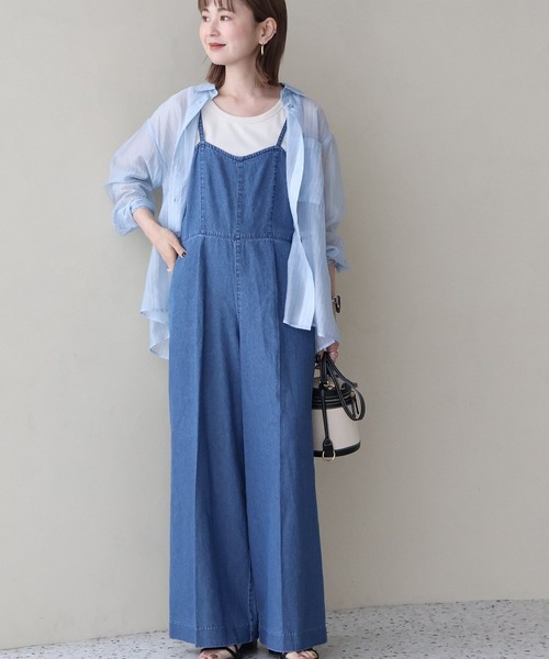 AMERICAN HOLIC（アメリカンホリック）の「デニムサロペット（サロペット/オーバーオール・レディース・インディゴブルー/ライトインディゴブルー・M/L）」の10枚目の写真