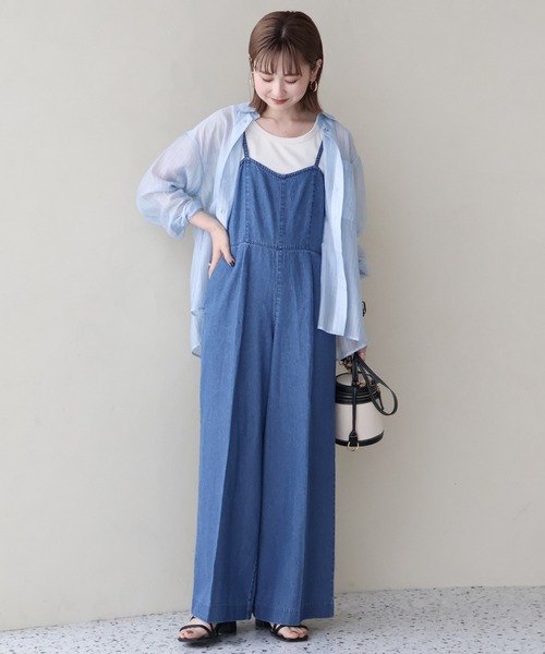 AMERICAN HOLIC（アメリカンホリック）の「デニムサロペット（サロペット/オーバーオール・レディース・インディゴブルー/ライトインディゴブルー・M/L）」の9枚目の写真