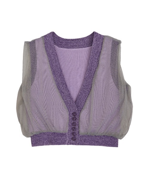 LIGHT SHEER LAYERED KNIT VEST（ベスト）｜Ameri（アメリ）の