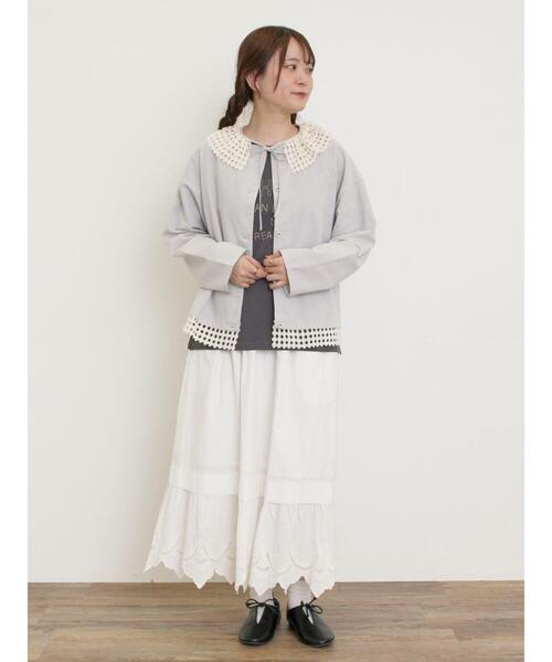 Samansa Mos2(サマンサ モスモス)の「【ゆべし×Samansa Mos2】襟取り外しブラウス(シャツ/ブラウス・レディース・モカ/チャコールグレー/グレー・F)」の11枚目の写真