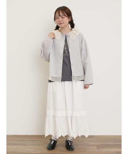 Samansa Mos2(サマンサ モスモス)の「【ゆべし×Samansa Mos2】襟取り外しブラウス(シャツ/ブラウス・レディース・モカ/チャコールグレー/グレー・F)」の12枚目の写真