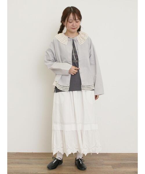 Samansa Mos2(サマンサ モスモス)の「【ゆべし×Samansa Mos2】襟取り外しブラウス(シャツ/ブラウス・レディース・モカ/チャコールグレー/グレー・F)」の13枚目の写真