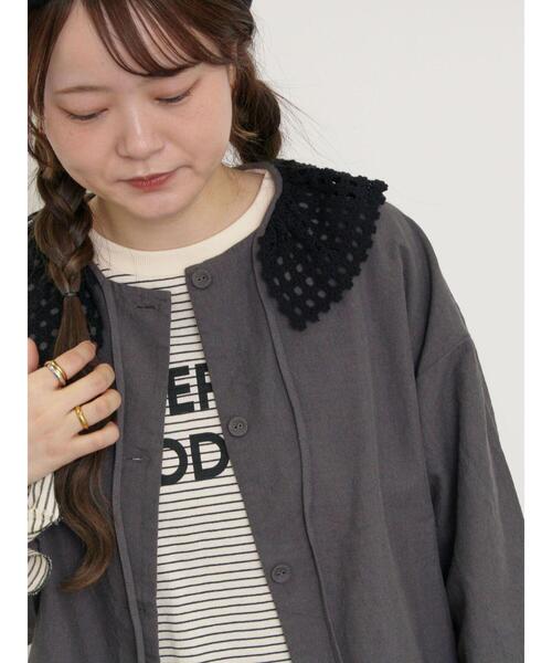 Samansa Mos2(サマンサ モスモス)の「【ゆべし×Samansa Mos2】襟取り外しブラウス(シャツ/ブラウス・レディース・モカ/チャコールグレー/グレー・F)」の15枚目の写真