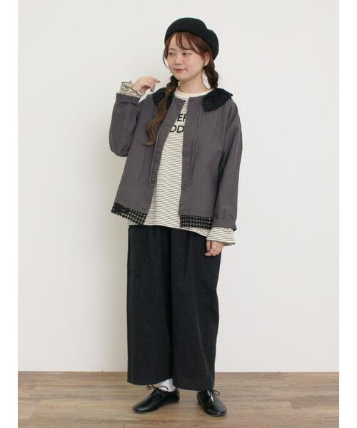 Samansa Mos2(サマンサ モスモス)の「【ゆべし×Samansa Mos2】襟取り外しブラウス(シャツ/ブラウス・レディース・モカ/チャコールグレー/グレー・F)」の20枚目の写真