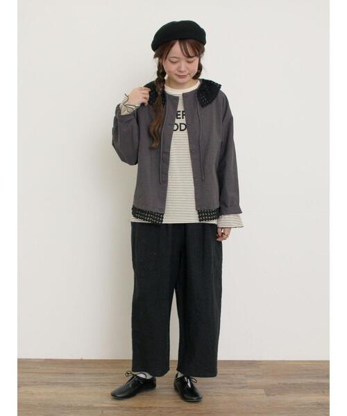 Samansa Mos2(サマンサ モスモス)の「【ゆべし×Samansa Mos2】襟取り外しブラウス(シャツ/ブラウス・レディース・モカ/チャコールグレー/グレー・F)」の22枚目の写真