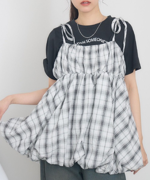 RETRO GIRL（レトロガール）の「肩リボンバルーンミニOP（ワンピース・レディース・ブラック/オフホワイト/ホワイト系その他・FREE）」の3枚目の写真