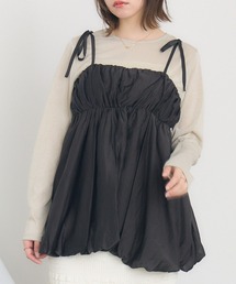 RETRO GIRL | 肩リボンバルーンミニOP(ワンピース)