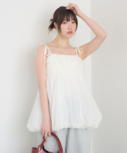 RETRO GIRL（レトロガール）の「肩リボンバルーンミニOP（ワンピース・レディース・ブラック/オフホワイト/ホワイト系その他・FREE）」の4枚目の写真