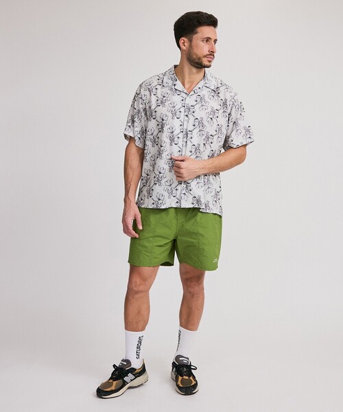 Saturdays NYC（サタデーズ ニューヨークシティ ）の「Canty Floral Print SS Shirt（シャツ/ブラウス・メンズ・ブラック/ホワイト・L/M/S/XL）」の17枚目の写真