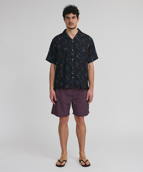 Saturdays NYC（サタデーズ ニューヨークシティ ）の「Canty Floral Print SS Shirt（シャツ/ブラウス・メンズ・ブラック/ホワイト・L/M/S/XL）」の15枚目の写真