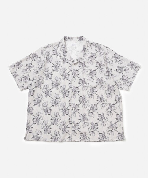 Saturdays NYC（サタデーズ ニューヨークシティ ）の「Canty Floral Print SS Shirt（シャツ/ブラウス・メンズ・ブラック/ホワイト・L/M/S/XL）」の5枚目の写真