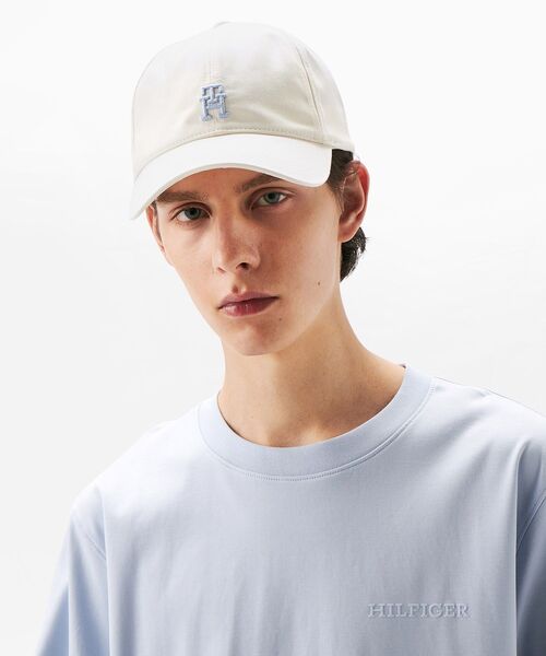 TOMMY HILFIGER（トミーヒルフィガー）の「6パネルキャップ（キャップ・メンズ・ホワイト/ライトブルー/ピンク/レッド/ベージュ/イエロー/オレンジ・FREE）」の2枚目の写真