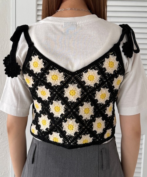 kutir（クティール）の「クロシェリボンビスチェ（その他トップス・レディース・ベージュ/ライトグリーン/ブラック・FREE）」の12枚目の写真