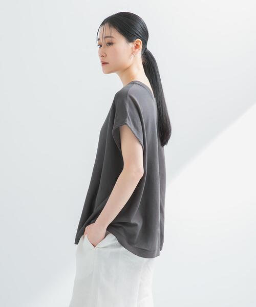 URBAN RESEARCH（アーバンリサーチ）の「『UVカット』2WAYフレンチスリーブニット（ニット/セーター・レディース・オフホワイト/チャコールグレー/ベージュ/ネイビー・FREE）」の8枚目の写真