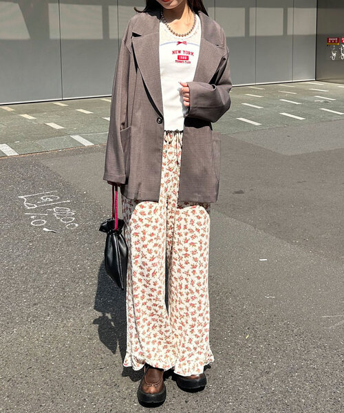 CIAOPANIC（チャオパニック）の「レース切替刺繍ロゴタンクトップ（キャミソール・レディース・ブラック/ホワイト/ボルドー・ONE SIZE）」の10枚目の写真