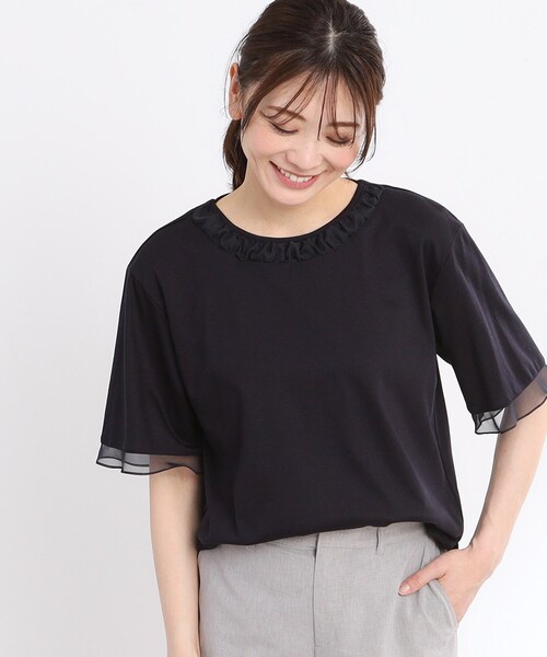 Reflect / リフレクト 【夏SALE／接触冷感／洗える】キレイめジャージプルオーバー セール】【夏SALE／接触冷感／洗える】キレイめジャージプル