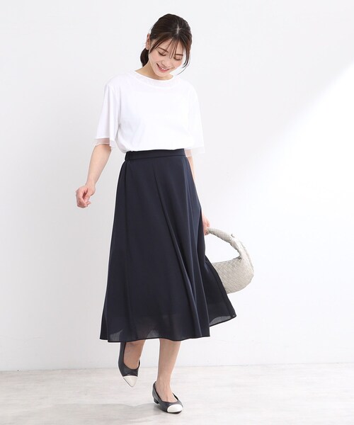 Reflect(リフレクト)の「【洗える】キレイめジャージプルオーバー(Tシャツ/カットソー・レディース・ネイビー/オフホワイト/ライトパープル・11/05/15 /13/17/09/07)」の10枚目の写真