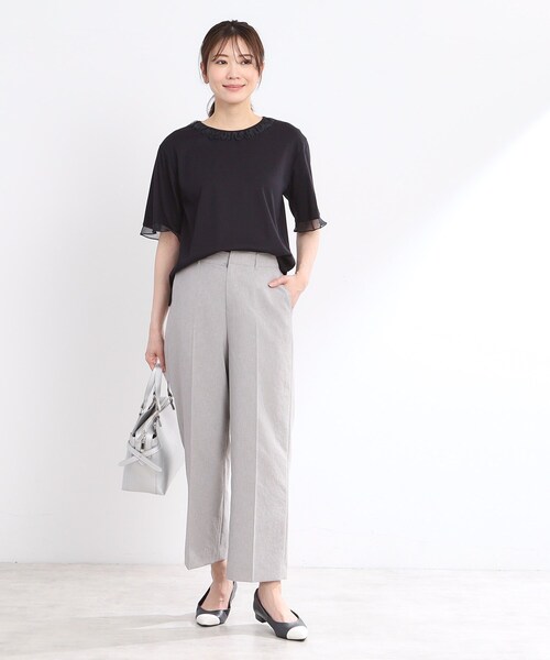 【夏SALE／接触冷感／洗える】キレイめジャージプルオーバー セール】【夏SALE／接触冷感／洗える】キレイめジャージプル
