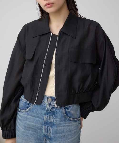 袖ギャザーショートブルゾン（ブルゾン）｜AZUL BY MOUSSY
