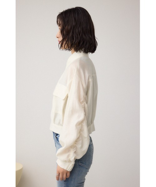袖ギャザーショートブルゾン（ブルゾン）｜AZUL BY MOUSSY