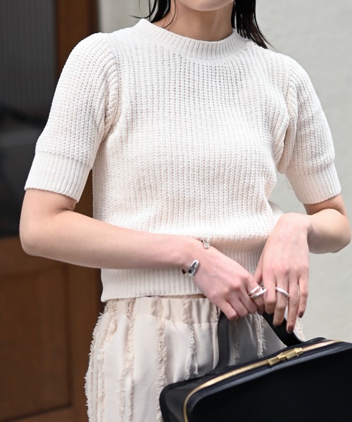 andmary 半袖ニット ANDMARY】Amanda offshoulder knit dress