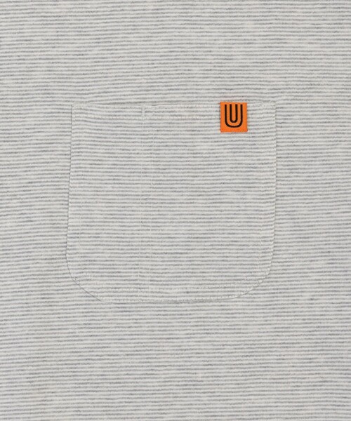 UNIVERSAL OVERALL(ユニバーサルオーバーオール)の「UNIVERSAL OVERALL/ユニバーサルオーバーオール 別注 ピンボーダー ワークポケット TEE(Tシャツ/カットソー・メンズ・グレー/ブラック・LARGE/MEDIUM)」の7枚目の写真