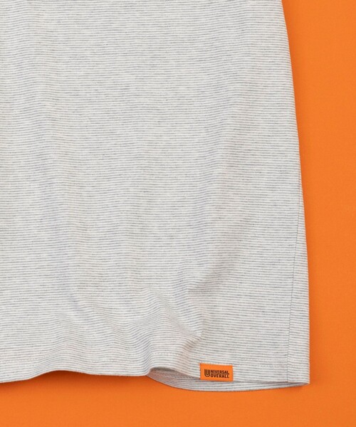 UNIVERSAL OVERALL(ユニバーサルオーバーオール)の「UNIVERSAL OVERALL/ユニバーサルオーバーオール 別注 ピンボーダー ワークポケット TEE(Tシャツ/カットソー・メンズ・グレー/ブラック・LARGE/MEDIUM)」の10枚目の写真