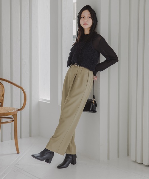 Petitjo（プッチージョ）の「小さいサイズ　防水・防滑スクエアトゥショートブーツ　低身長さん・小柄女性（ブーツ・レディース・アイボリー/ブラック・SS/S/M）」の8枚目の写真