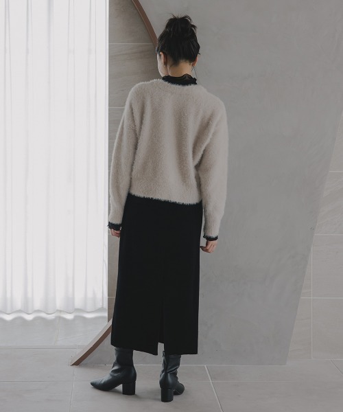 Petitjo（プッチージョ）の「小さいサイズ　防水・防滑スクエアトゥショートブーツ　低身長さん・小柄女性（ブーツ・レディース・アイボリー/ブラック・SS/S/M）」の11枚目の写真