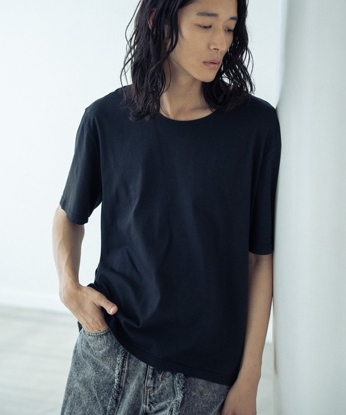 RATTLE TRAP(ラトルトラップ)の「【WEB限定/短丈T/クールマックス】COOLMAX COTTON BASIC CROPPED TEE(Tシャツ/カットソー・メンズ・ホワイト/ブラック・LL/M/L)」の1枚目の写真