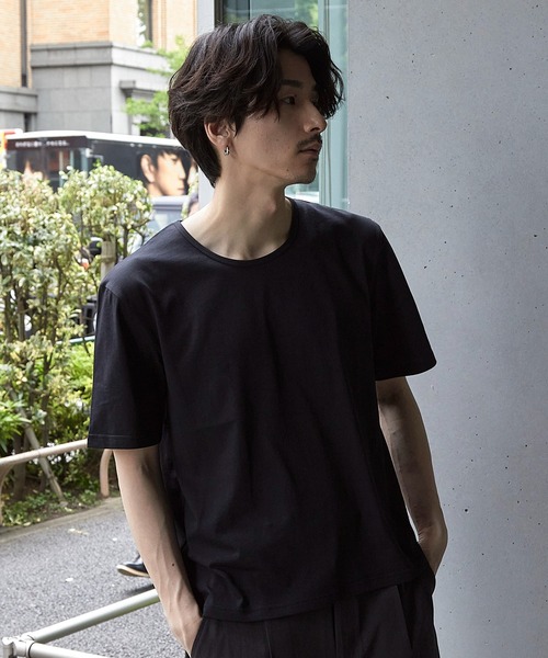 RATTLE TRAP(ラトルトラップ)の「【WEB限定/短丈T/クールマックス】COOLMAX COTTON BASIC CROPPED TEE(Tシャツ/カットソー・メンズ・ホワイト/ブラック・LL/M/L)」の20枚目の写真
