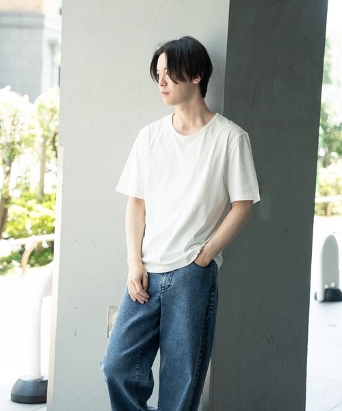 RATTLE TRAP(ラトルトラップ)の「【WEB限定/短丈T/クールマックス】COOLMAX COTTON BASIC CROPPED TEE(Tシャツ/カットソー・メンズ・ホワイト/ブラック・LL/M/L)」の3枚目の写真