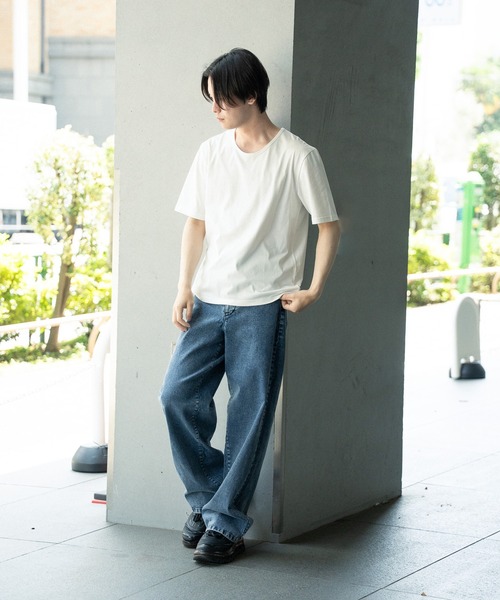 RATTLE TRAP(ラトルトラップ)の「【WEB限定/短丈T/クールマックス】COOLMAX COTTON BASIC CROPPED TEE(Tシャツ/カットソー・メンズ・ホワイト/ブラック・LL/M/L)」の4枚目の写真