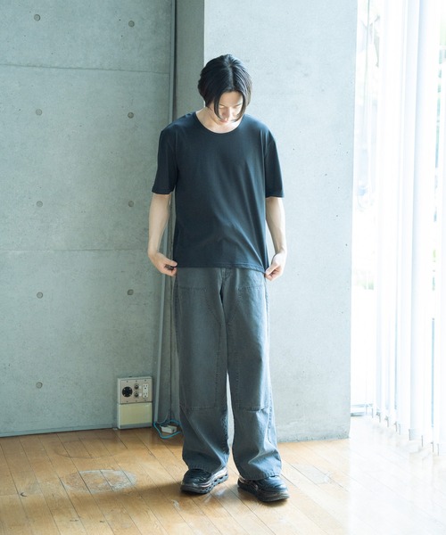 RATTLE TRAP(ラトルトラップ)の「【WEB限定/短丈T/クールマックス】COOLMAX COTTON BASIC CROPPED TEE(Tシャツ/カットソー・メンズ・ホワイト/ブラック・LL/M/L)」の9枚目の写真