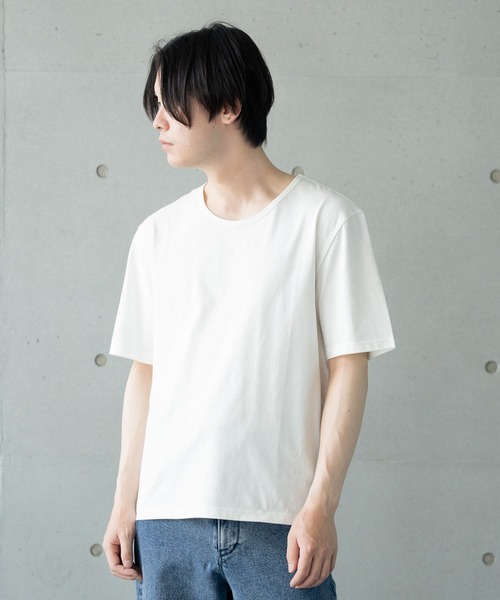 RATTLE TRAP(ラトルトラップ)の「【WEB限定/短丈T/クールマックス】COOLMAX COTTON BASIC CROPPED TEE(Tシャツ/カットソー・メンズ・ホワイト/ブラック・LL/M/L)」の10枚目の写真