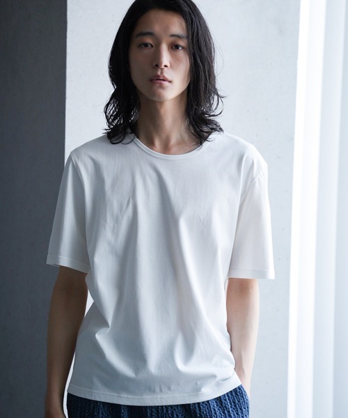 RATTLE TRAP(ラトルトラップ)の「【WEB限定/短丈T/クールマックス】COOLMAX COTTON BASIC CROPPED TEE(Tシャツ/カットソー・メンズ・ホワイト/ブラック・LL/M/L)」の12枚目の写真